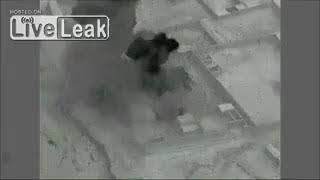 A drone view of a rocket attack on a suspected Opium processing/storage compound