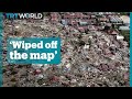 Drone footage shows devastation in Indonesian village