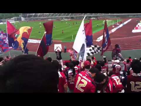 ファジアーノ岡山vsヴァンフォーレ甲府 ２０１２ 試合前サポーター