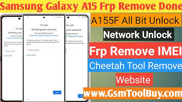 Samsung Galaxy A15 ( A155F)  Google Account Remove Frp Remove Free Byy Cheetah Tool Samsung All Bit