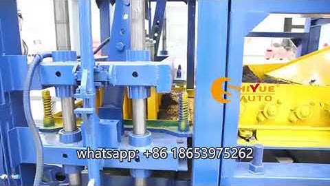 QTJ4 25 cement concrete hollow block paver block brick making machine with pan mixer