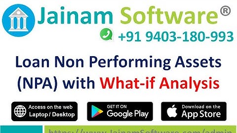 Loan NPA with What-if Analysis | How to Track Loan Loss Provision | Jainam Software