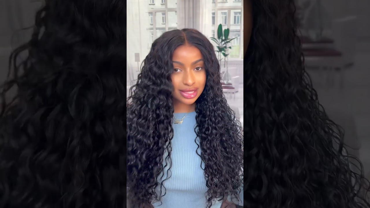 human hair wig water wave wig 24inch  