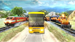 Train vs bus racing game play  on android phone screenshot 2