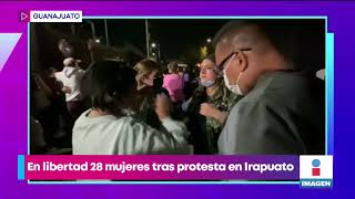 Liberan a las mujeres detenidas tras manifestacion en Irapuato Noticias con Yuri