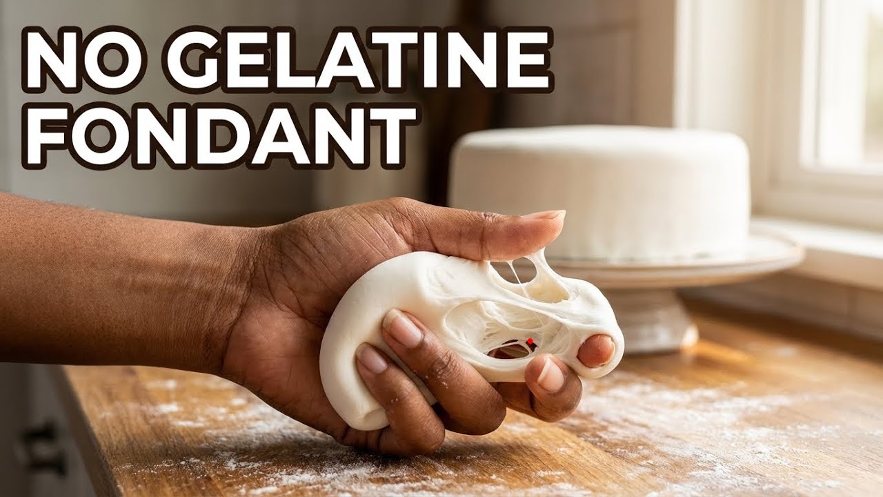Homemade cake fondant without Gelatine Just INGREDIENTS (Recipe)  