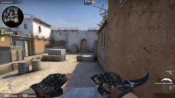 Clipping bug on new dust 2 B bomb site (back plat)