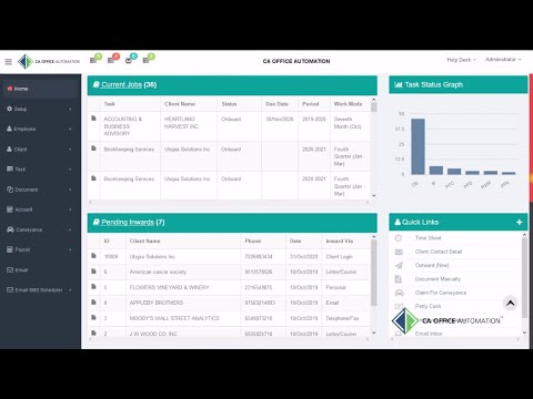 CAOA Dashboard (Home Page) Demonstration Video.