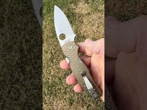 Bronze anodized Rockscale Design Ti scales, Ti CME, & LynchNW clip on my Spyderco Elmax Shaman knife