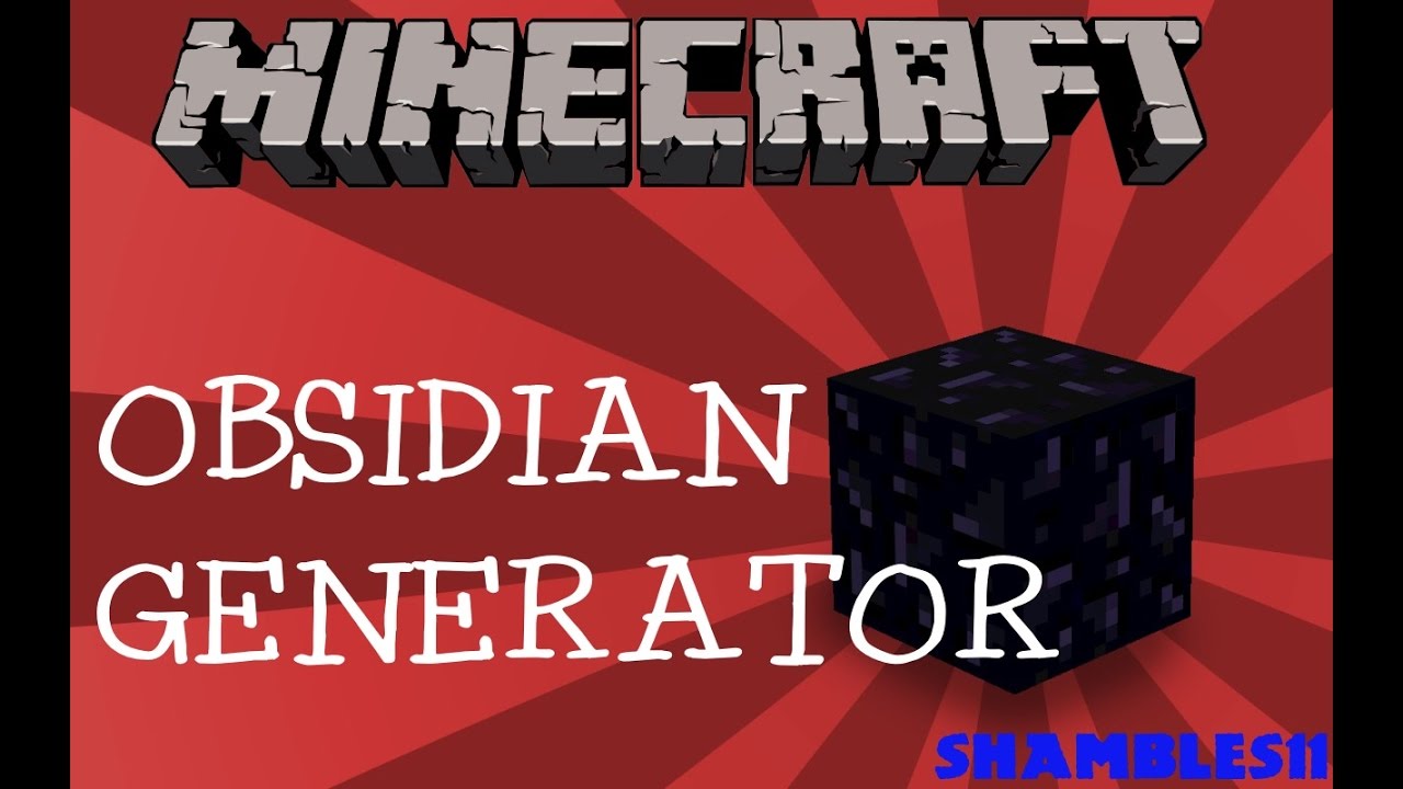 Minecraft Obsidian Generator Xbox One - YouTube
