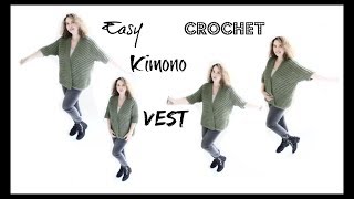 Easy Crochet Kimono Vest