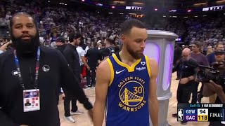 STEPH IN SHOCK AFTER ELIMINATED & KLAY MISSED EVERY SHOT! THEY GET! BY THE  KINGS!