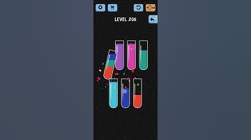 Water Color Sort Level 206 Walkthrough Solution iOS/Android