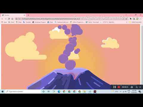 volcano | HTML, CSS, JS projects | Study easier by Pooja Patel | Coding for beginners