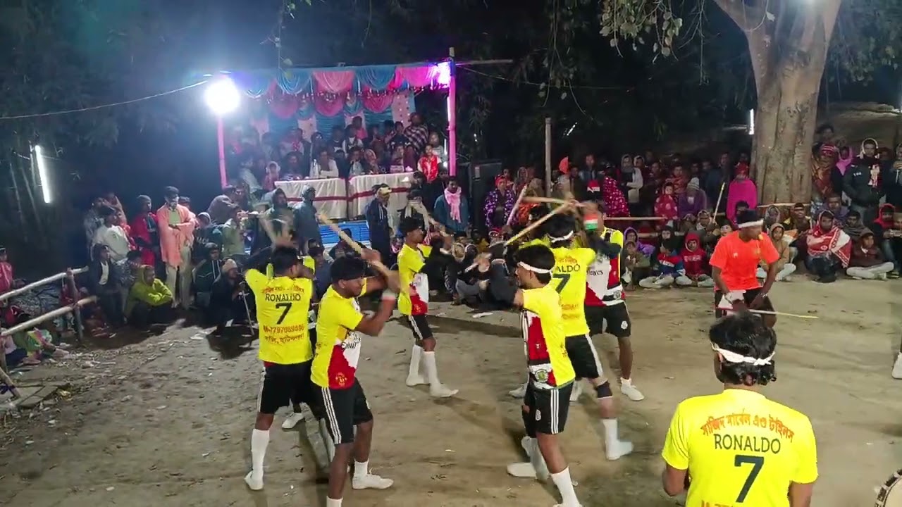 বালি  শ্যামনগর টিমের লাঠি খেলা দুর্দান্ত 