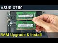 How to upgrade RAM memory in Asus X750 laptop
