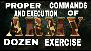 Tutorial of Army dozen exercise (proper commands, and execution)
