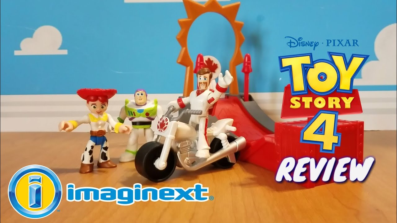IMAGINEXT TOY STORY 4 DUKE CABOOM STUNT SET REVIEW!! - YouTube