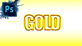 GOLD TEXT EFFECT in photoshop
