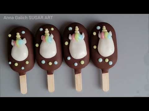 Marshmallows unicorn. How to decorate Cakesicles at home