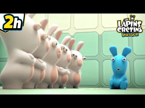 D'où vient le Lapin Crétin Bleu ? | Les Lapins Crétins Invasion🐰 | Nouvelle compilation 2H | HD