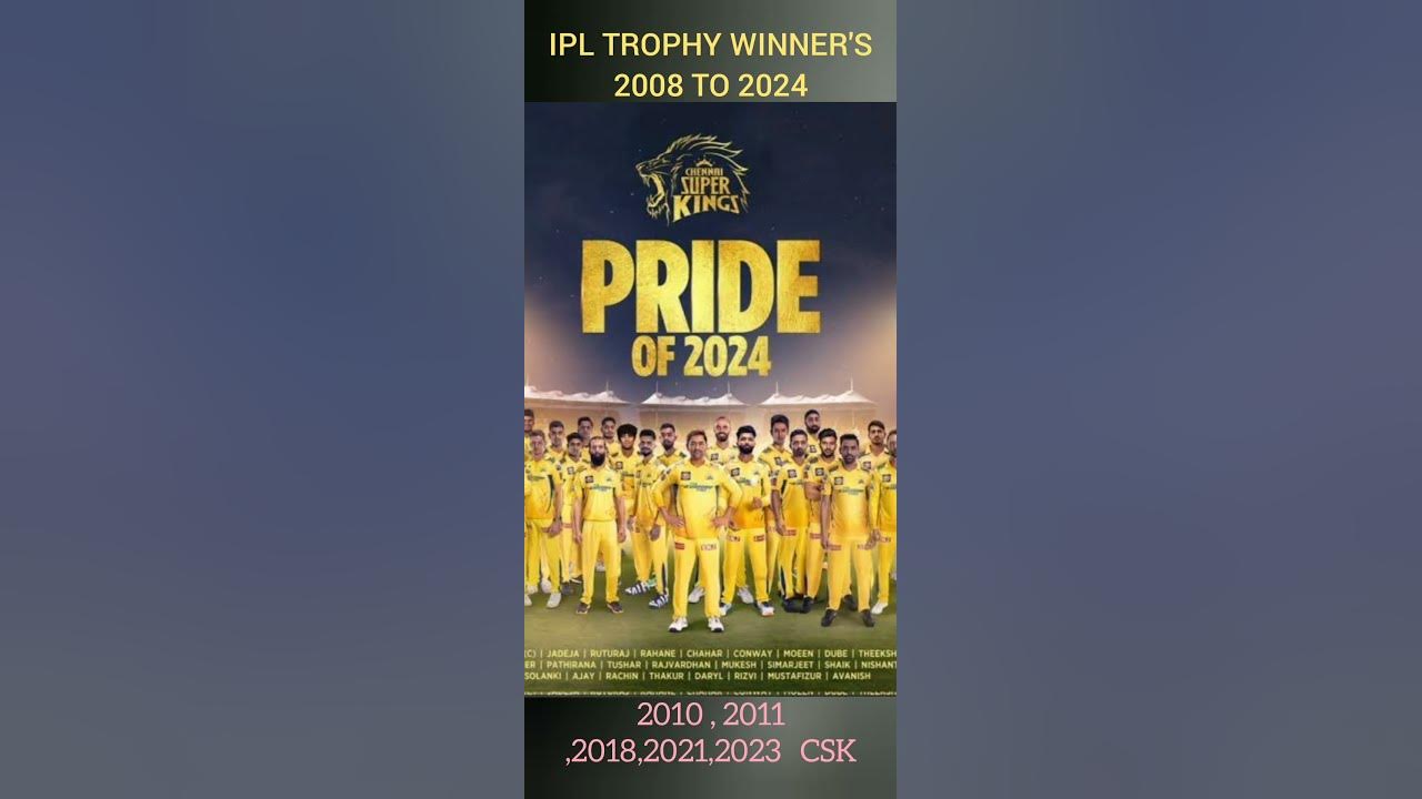 2008 to 2024 IPL TROPHY WINNER'S YouTube