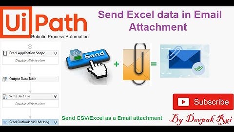 Uipath Send Excel Data in Email Attachment |  RPA Uipath