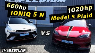 최강 전기차 배틀 660마력 IONIQ 5 N vs Tesla Model S Plaid 1020hp 더베스트랩 구독자 배틀[썬더볼트편]