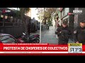 PROTESTA de CHOFERES de COLECTIVOS en PUENTE SAAVEDRA