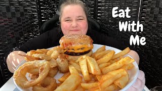 Double Cheeseburger & Tallow/Beef Fat Chips MUKBANG