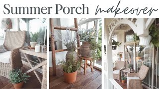 SMALL PATIO MAKEOVER | OUTDOOR DECORATING IDEAS | Summer Porch Makeover | Porch Refresh