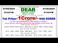 Dear lottery sambad live 1pm today 210524 nagaland state lottery result