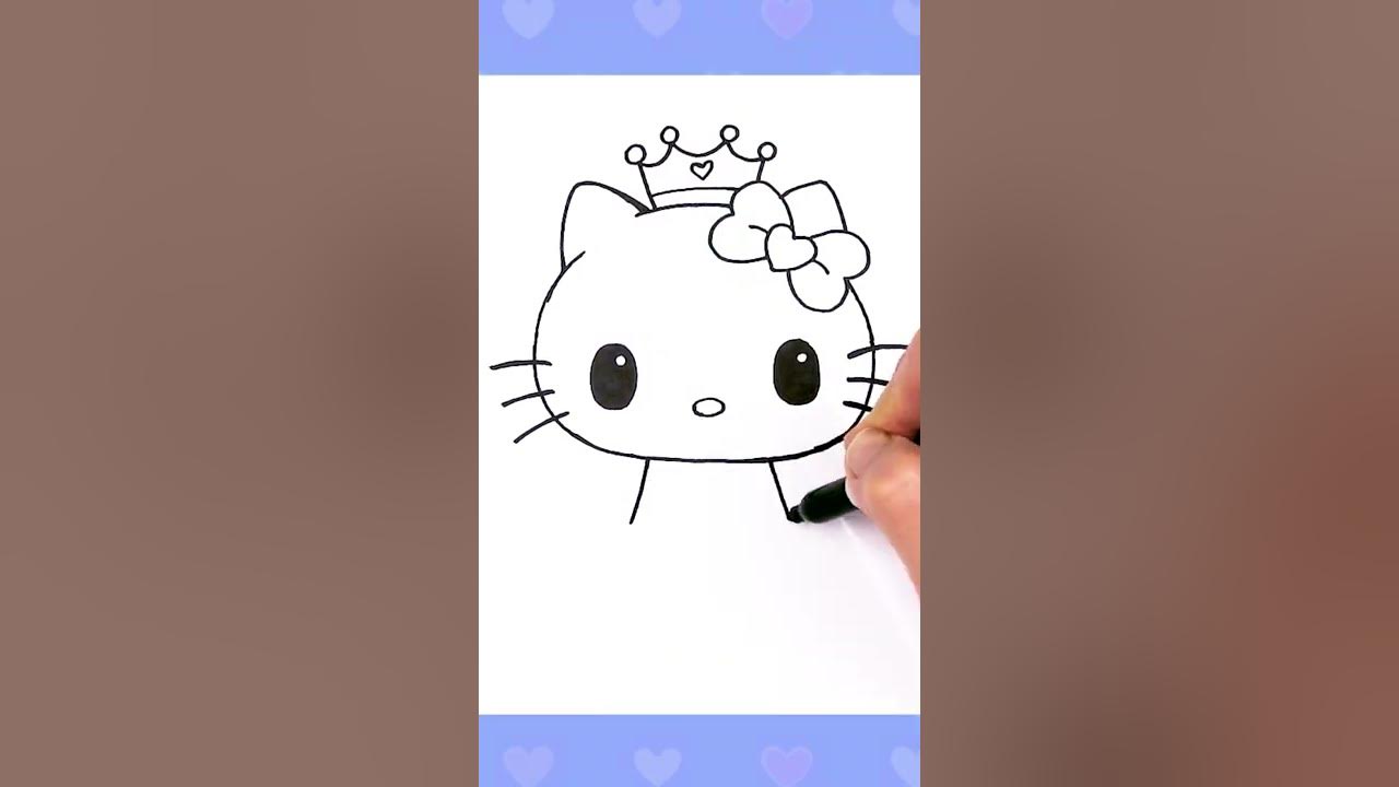 How to Draw Princess Hello Kitty 👑 