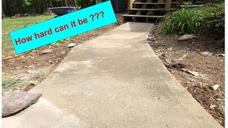 Diy How to dry pour concrete sidewalk!! #drypour #concrete