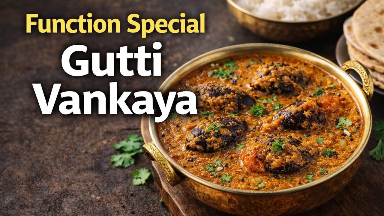 ఫంక్షన్‌ల్లో చేసే గుత్తి వంకాయ ఇలానే ఉంటుందా? 😱🔥 | Gutti Vankaya Function Style