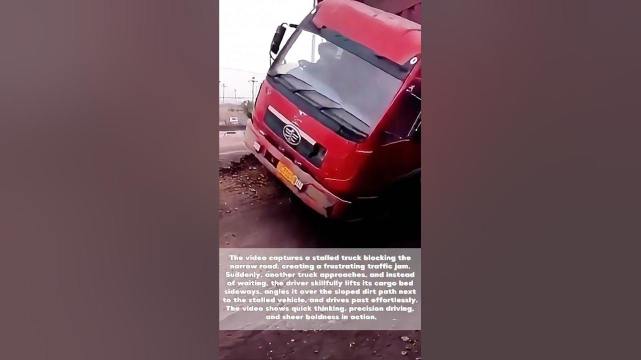Genius Truck Move: How This Driver Solved a Roadblock Like a Boss