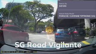 07Feb2021 CTE Outram Road #SJD10G Porsche Cayenne swerve left collided with #SLL8814K Toyota Picnic screenshot 1