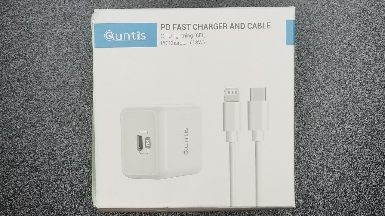Quntis 18w PD iPhone Fast Charger & Quntis USB C TO Lightning cable