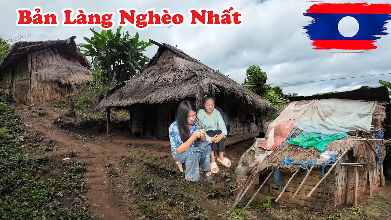 Không Ngờ Vẫn Còn Nơi Nghèo như thế Này Ở Lào || Ngân Vlog Khám Phá Nước Lào