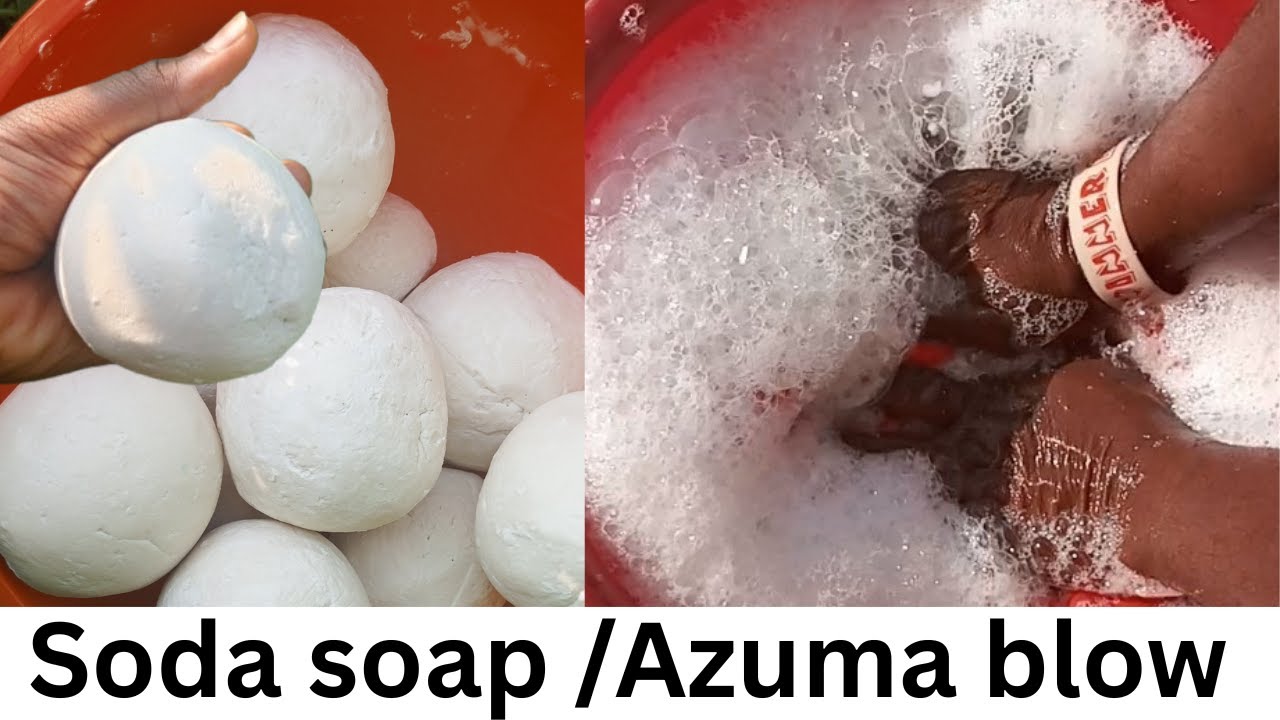 How I Made Azuma Blow Soda Soap for business #sodasoap