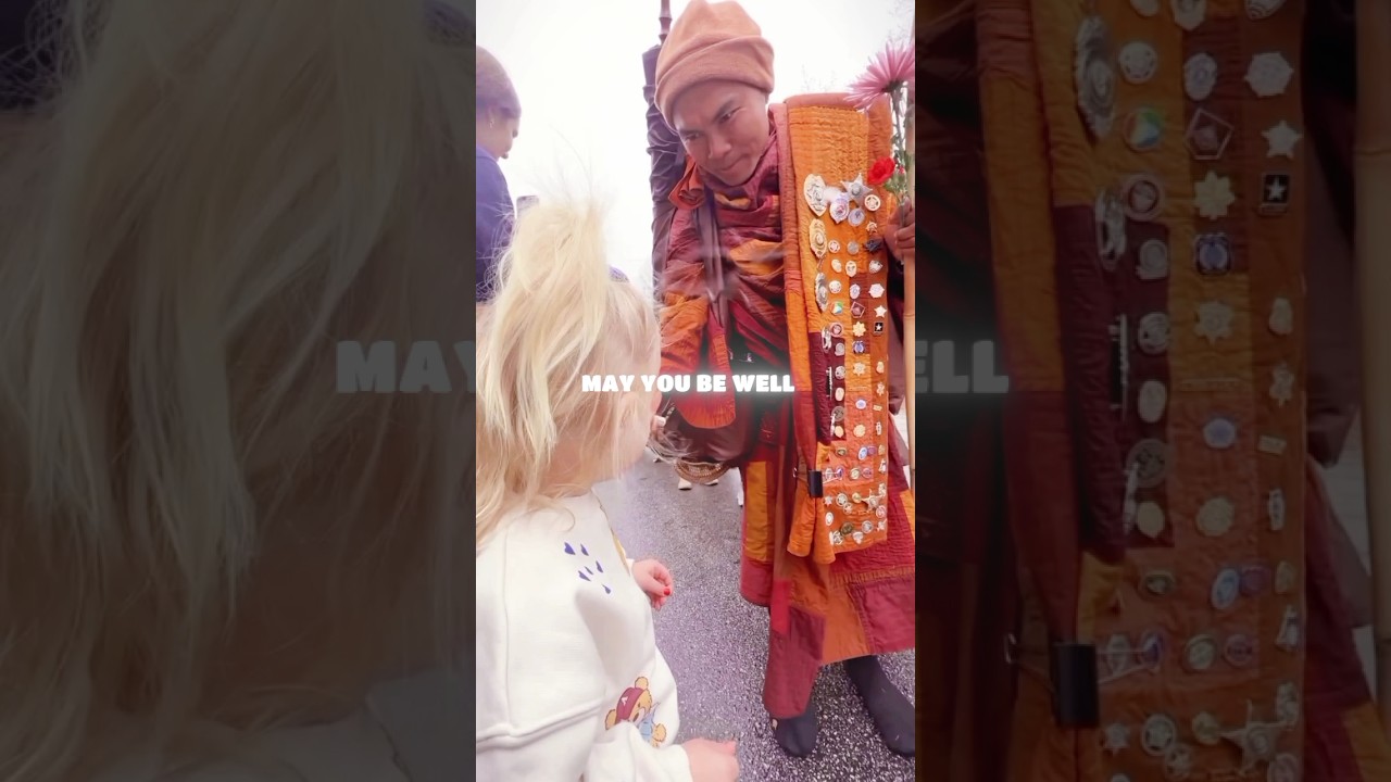 Girl's Most Wholesome Moment with a Monk...