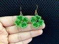 4 Leaf clover Earrings || DIY Beaded Earrings  || How to make Beaded Earrings