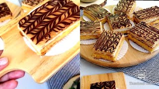 ميلفاي بكريمة رائعة متل المخبزات الكبرى(ناجحة، سهلة، مقرمشة و لذيذة) mille feuille