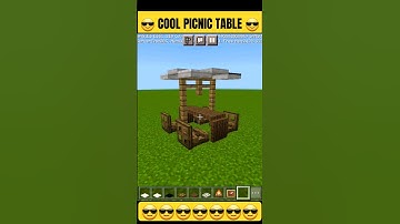 COOL PICNIC TABLE IN MINECRAFT || MINECRAFT BUILD HACKS || MINECRAFT HACKS || 😎😎 ||