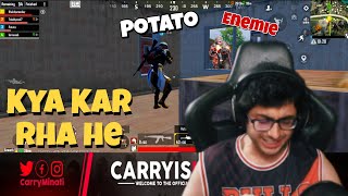 @Potato_  Kya Kar rha he @CarryMinati Playing BGMI Crazy Gameplay Ever