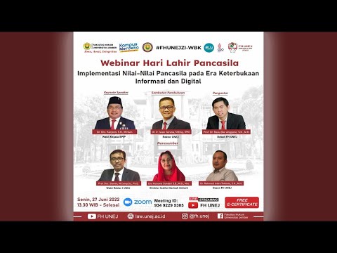 Webinar Nasional | Implementasi Nilai-Nilai Pancasila pada Era Keterbukaan Informasi dan Digital