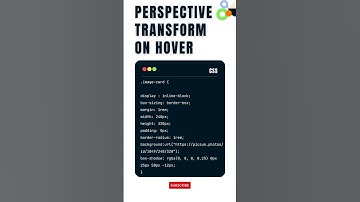 Perspective Transform On Hover Using CSS