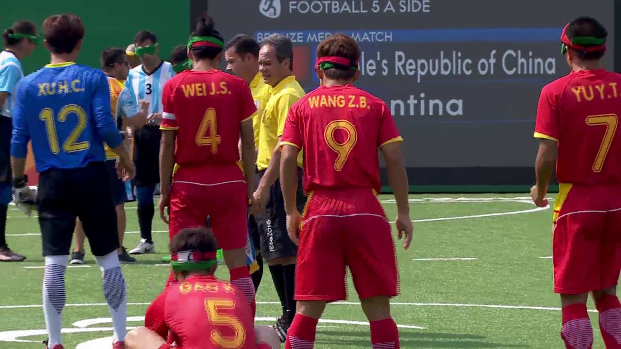 Football 5aside China vs Argentina Bronze Medal Match Rio Paralympic Games 2016 YouTube Football 5aside China vs Argentina Bronze Medal Match Rio Paralympic Games 2016 YouTube