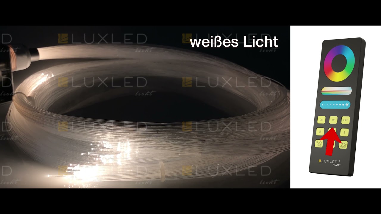 Glasfaser Sternenhimmel LED RGBW 30 Glasfasern