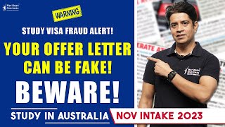 ATTENTION  FAKE  Australia Offer Letter | Ways to Check Offer Letter | Apply for Study Visa 2023